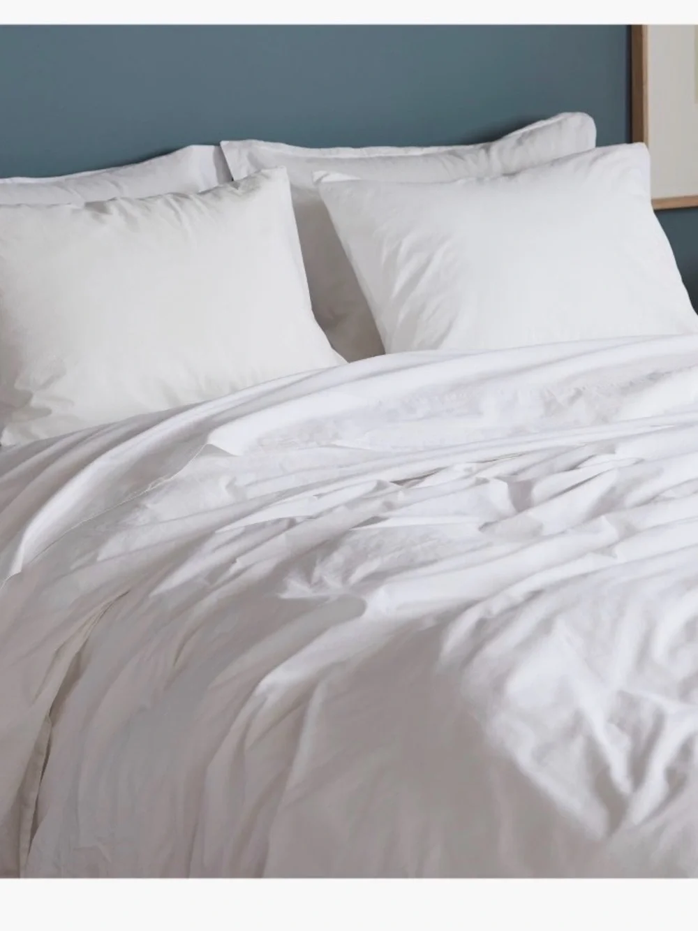 NWT Parachute Percale Duvet Cover King/Ca King White $240 MSRP 100% Organic Cott
